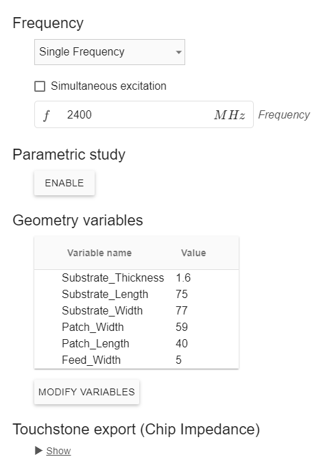 Parametric Study